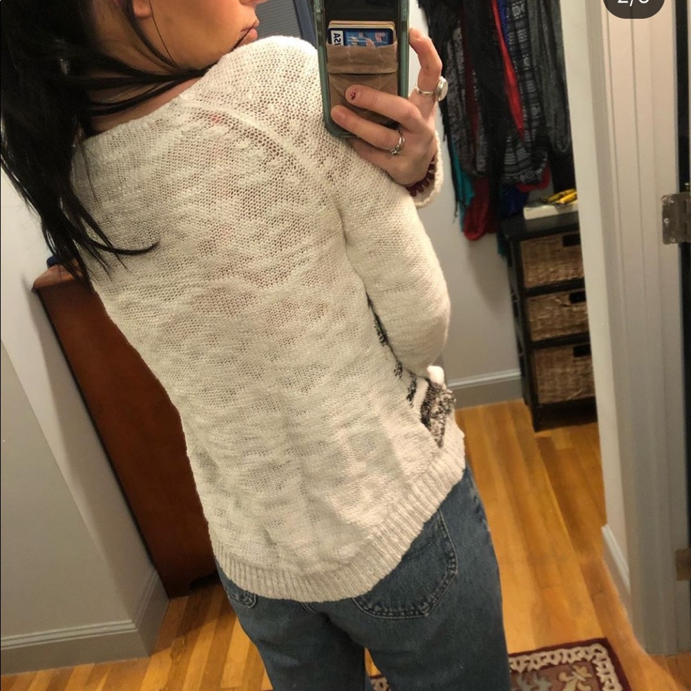 Striped / Patterned Lightweight Sweater Top - image 2